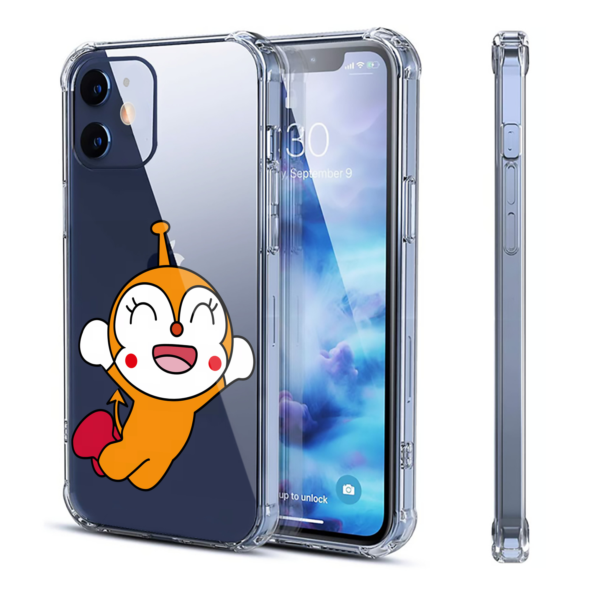 （画像用） アンパンマン Anpanman 【iPhone 12シリーズ対応】透明スマホケース（クリアソフトケース）